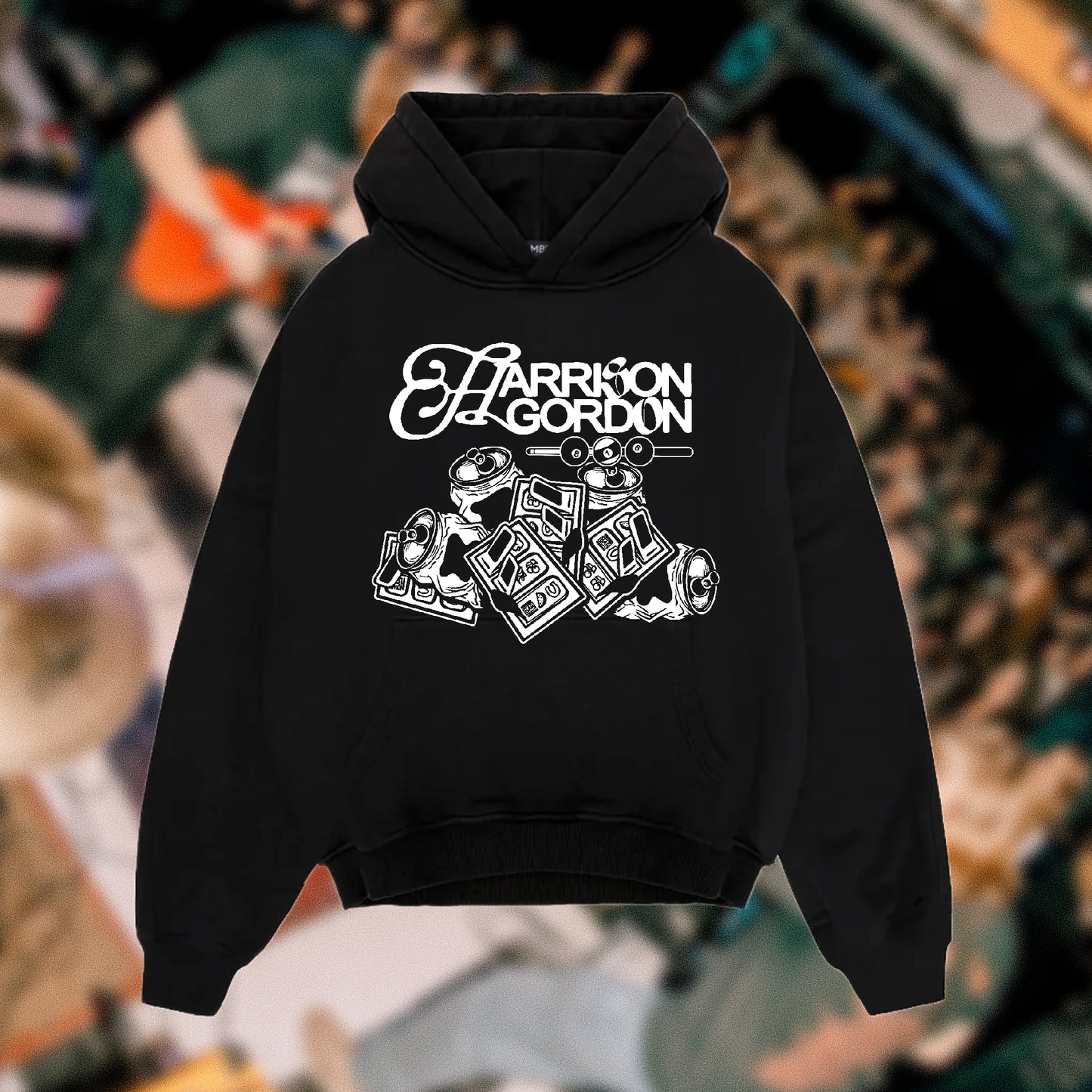 Harrison Gordon Black Hooded Sweatshirt