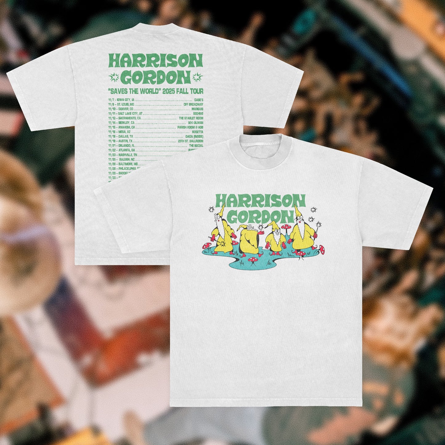 Harrison Gordon "Saves the World" Tour T shirt