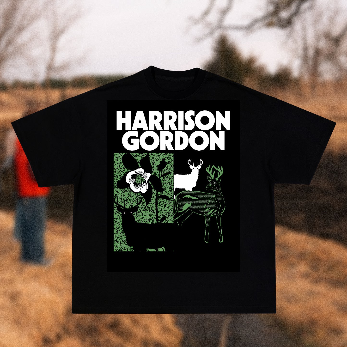 Harrison Gordon "Deer" Black T-Shirt