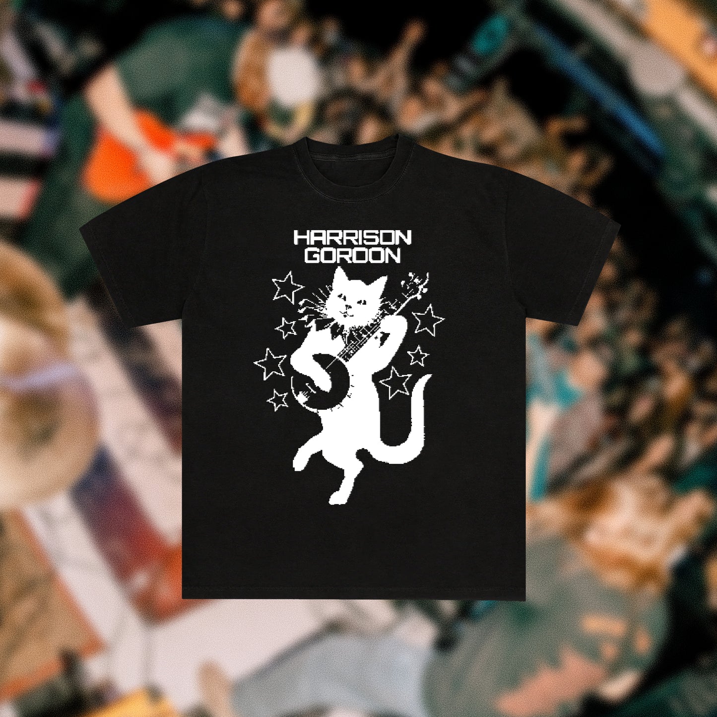 Harrison Gordon "Banjo Cat" Black T-Shirt